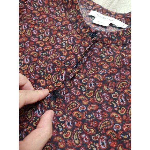 Frances Hart Maternity Dress Paisley Womens Small - Picture 6 of 8